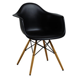 Vitra Eames DAW 43cm Armchair Black / Light Wood